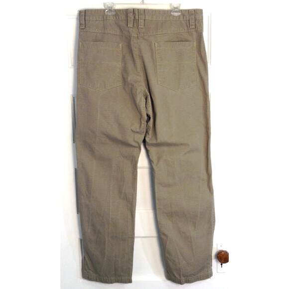 JustinFR Flame Resistant Pants Men 38x33 Khaki Canvas Ripstop Utility Workwear - Picture 4 of 13